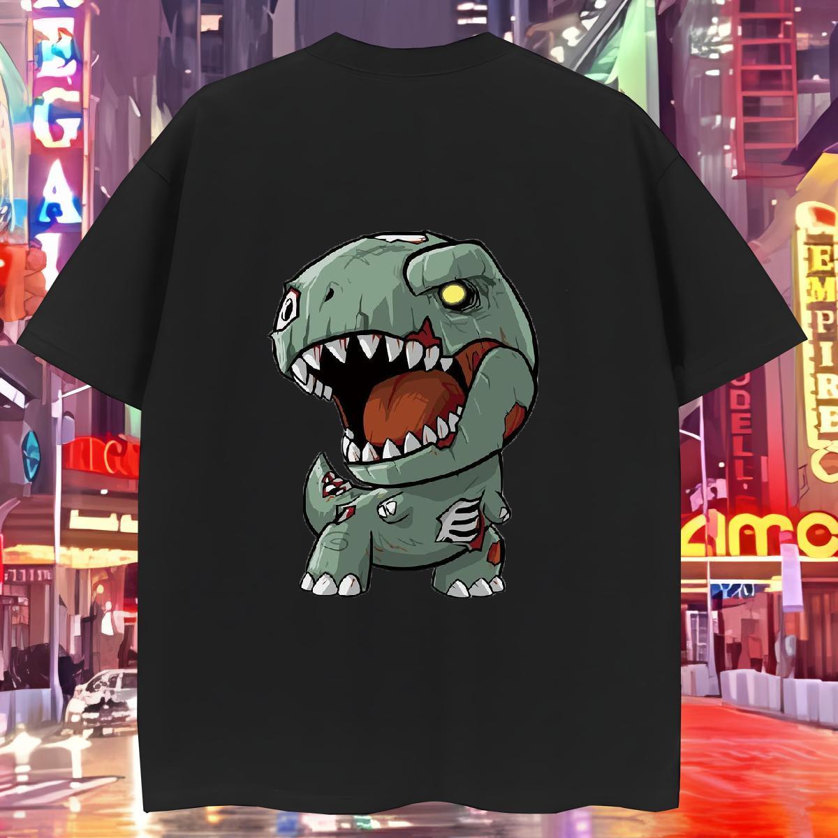 Fashion Design Man T Shirts 230g 100% Cotton dinosaur Casual Daily Wear Tees Shirts Breathable Soft Cool Design Men Tops Tees Oversized