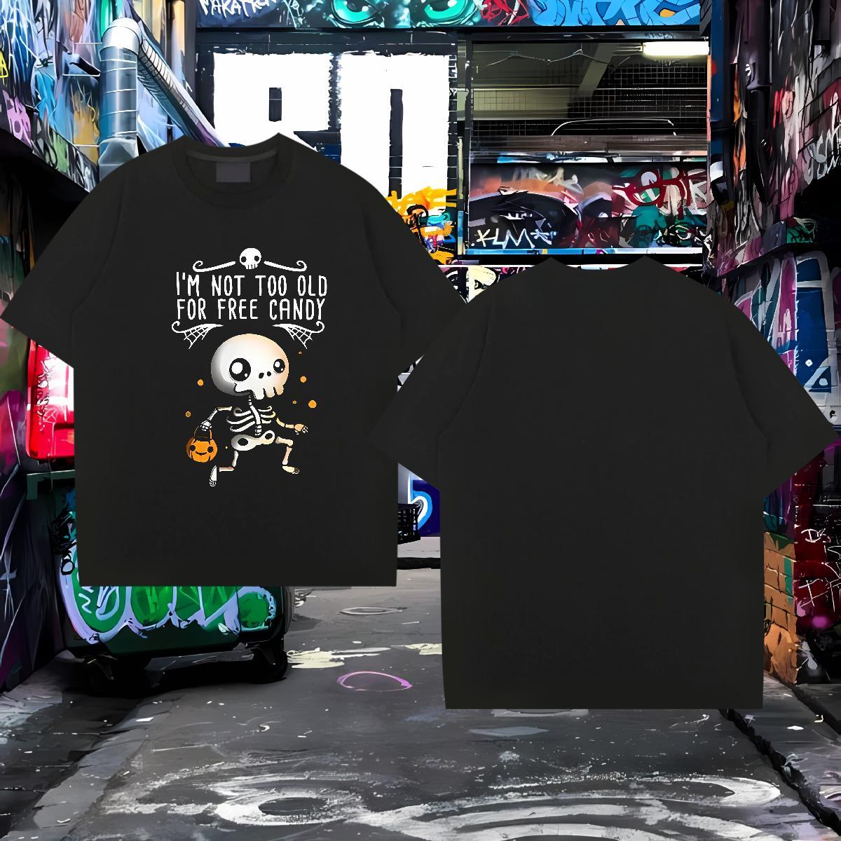 Wholesale Man T Shirts 230g Pure Cotton halloween Casual Beach Tee Shirt Breathable Classic Tshirts Oversized 3XL 4XL