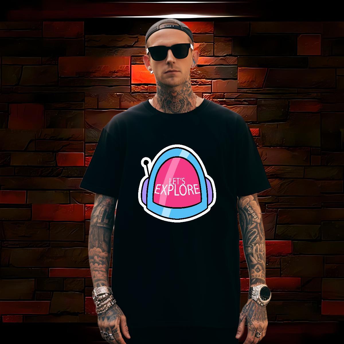 T Shirt For Man 230g Cotton universe Casual Daily Wear Crew Neck DIY Logo Oversized Tshirts Fashion Design Designer Clothings