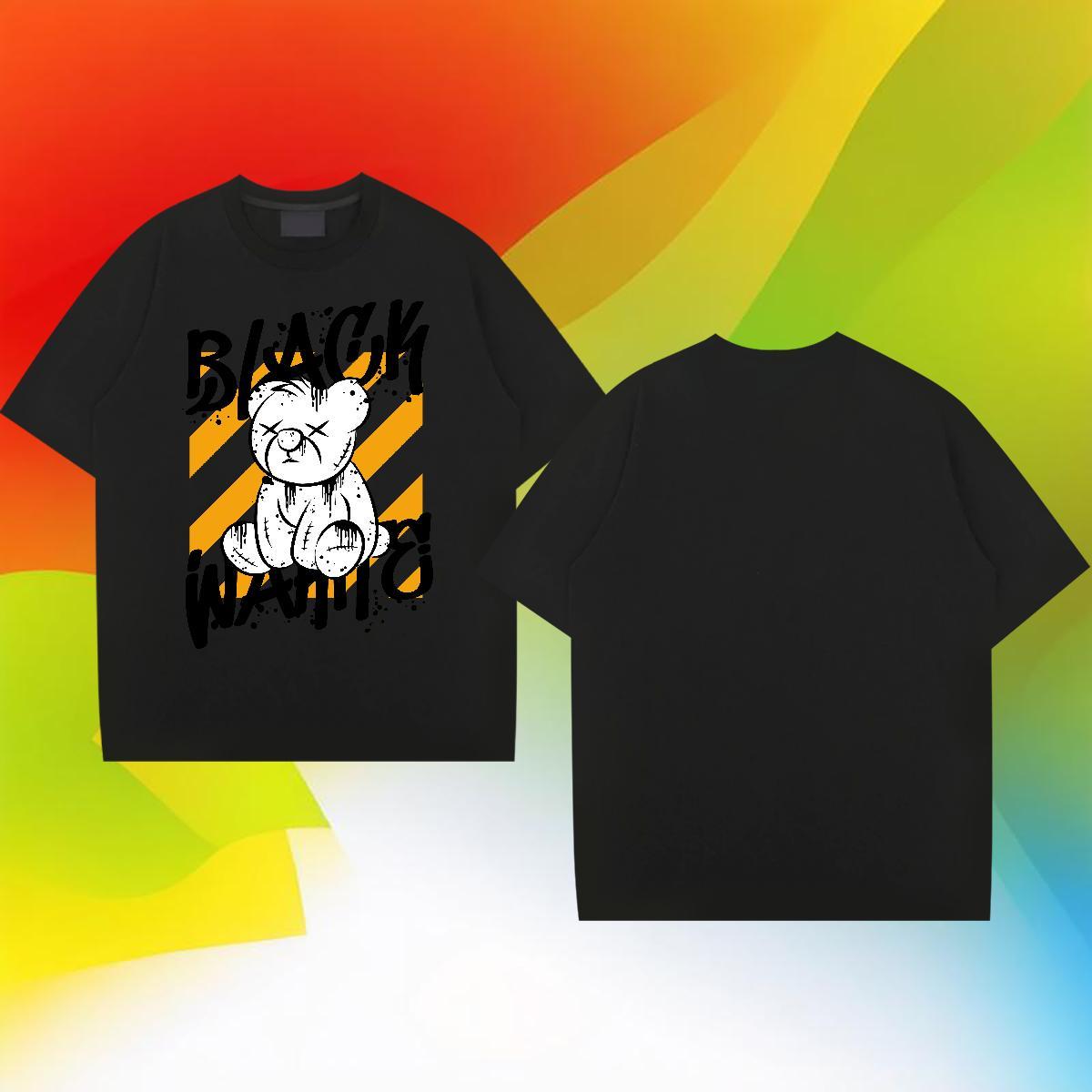 Designer Men Clothes T-Shirt 230g Pure Cotton Outdoor bear Skull Breathable Crew Neck Stylist Men T Shirts Tops Tees