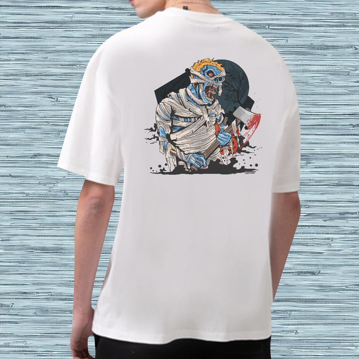 Designer T-Shirts 230g Cotton Halloween Home Outdoor Tops Tees Breathable Crew Neck Soft Mens Tshirts Oversized 4XL