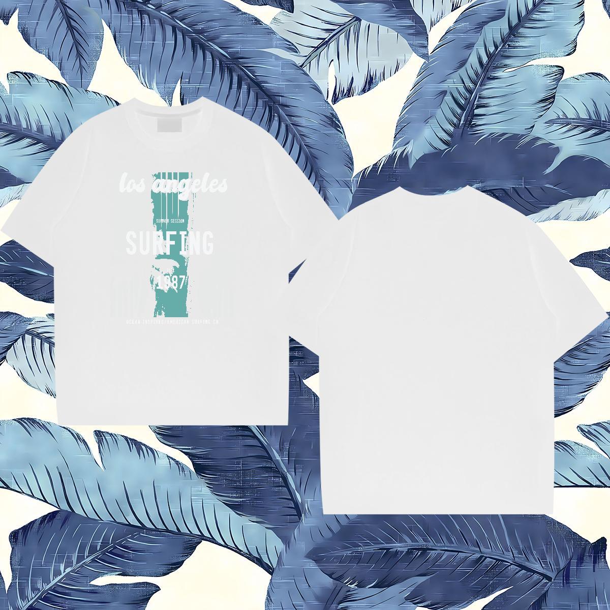 Casual New T-Shirts for Men 230g 100% Cotton tree Summer Casual Tshirts O-Neck Short Sleeve Brand Men Tops Tees DIY Logo Oversized