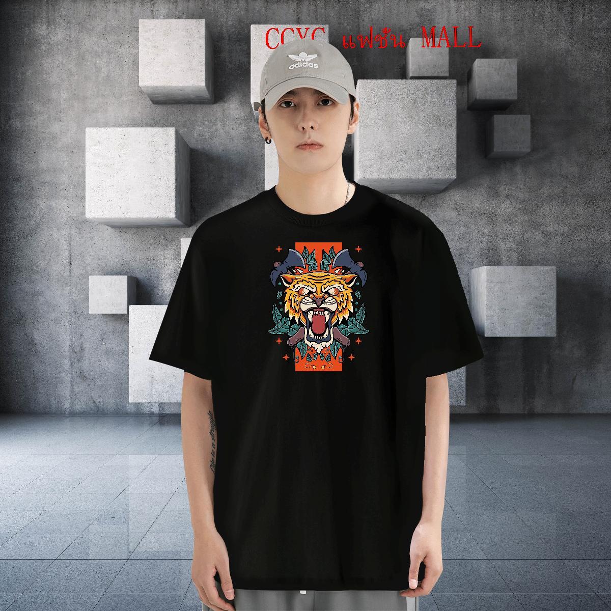 Loose Mens Tshirts 100% Cotton 230g Beach Customized Print Crew Neck Free Shipping T shirt Tops Tees