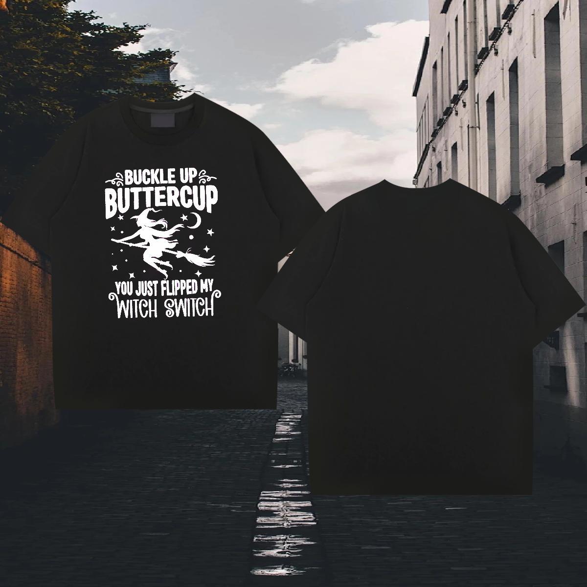Free Shipping T shirt 100% Cotton 230g halloween Anime Printing Street Tee Shirt Short Sleeve O-Neck Cool Couples T Shirts Customized