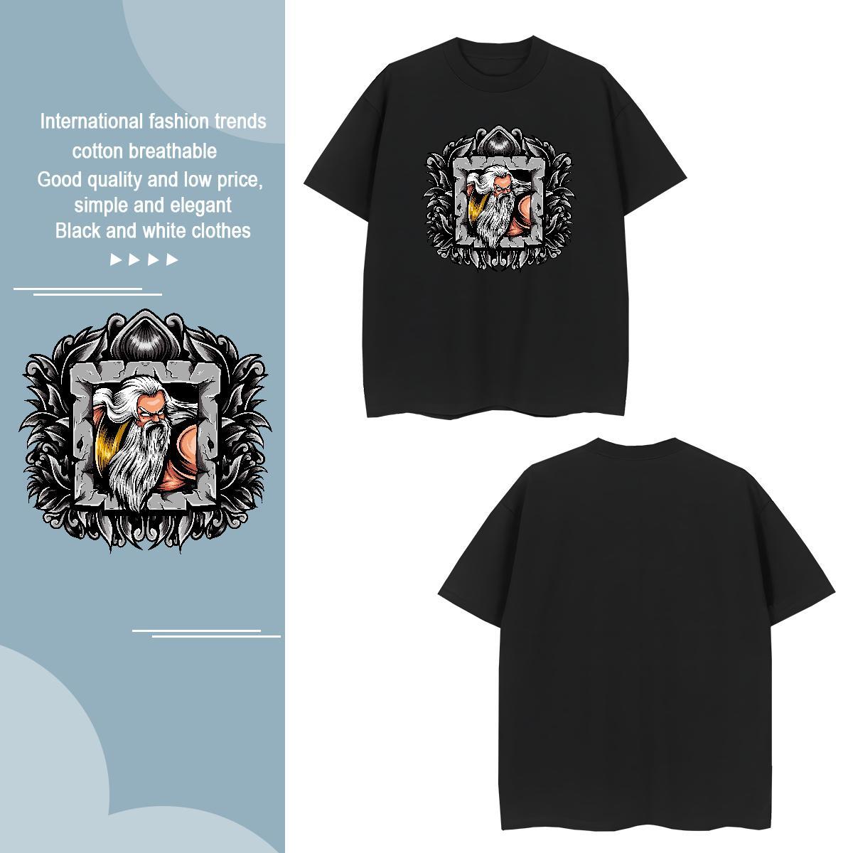 T Shirt For Man 230g Pure Cotton portrait Home Outdoor Breathable Custom Anime Men Tees Designer Fashion Soft Clothings