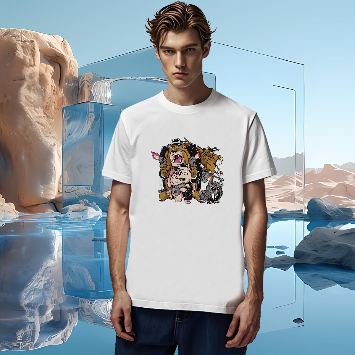 T Shirt For Man 100% Cotton 230g Casual Daily Wear Breathable Soft Custom Printing Tshirt for Man Woman 2024 Summer Free Shipping Tee Shirt