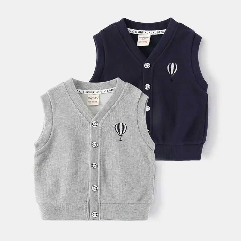 Boys Spring and Autumn Preschool Vest Cotton Childrens CoatW240724