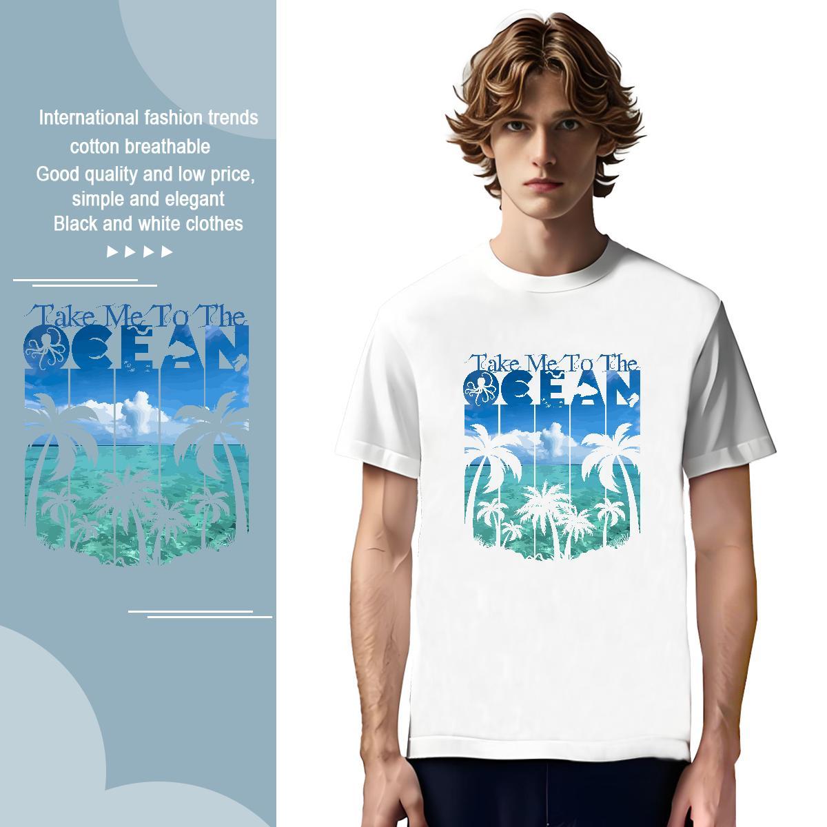 T-Shirts 230g 100% Cotton tree Casual Daily Wear Breathable Short Sleeve Anime Tshirts Fashion Design Brand Tops Tees