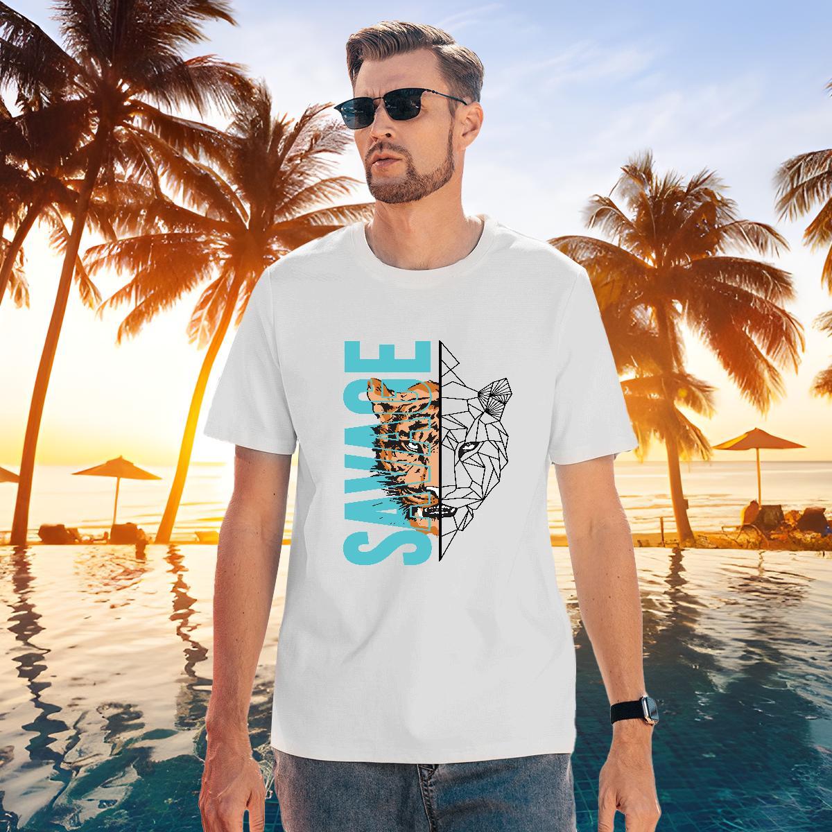 Designer Mens Tshirts 100% Cotton 230g T-Shirts for Men Home Outdoor Breathable Short Sleeve Anime Print Free Shipping Polos