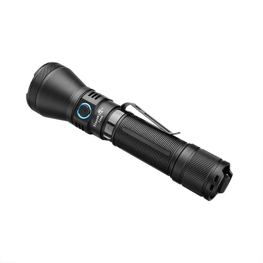 Trustfire T40R tactical charging light 1800Lumen 550Meter beam range LED flashlight with USB charging self-defense IP68 flashlight B240806