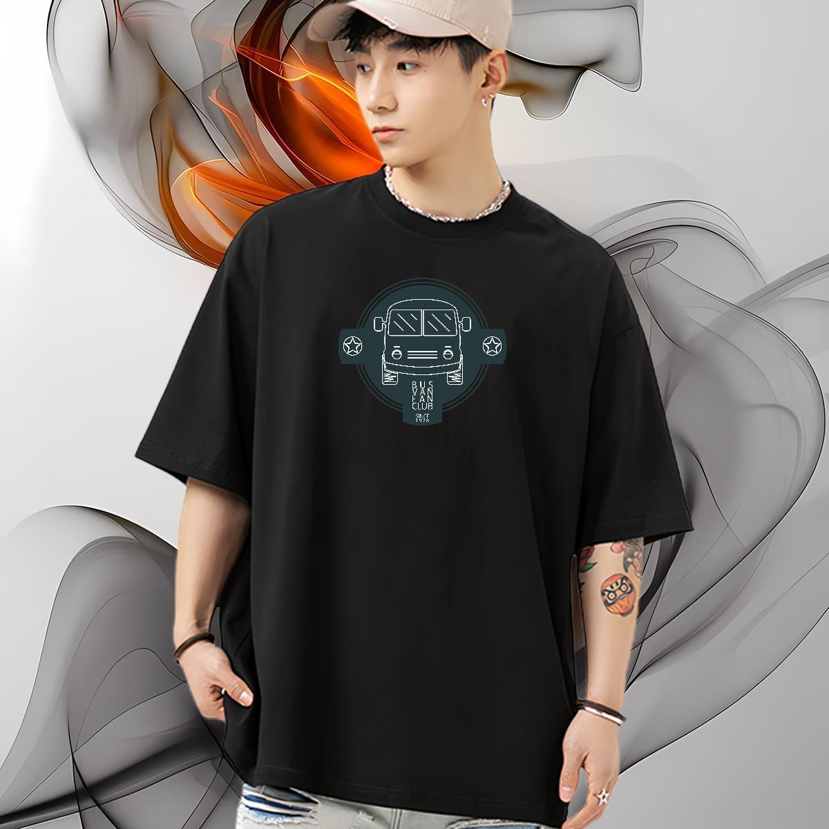 Fashion T Shirts Men letter Polos 230g Cotton Street wear Hip Hop Cool Design Skull Breathable Short Sleeve Tshirt for Man Woman