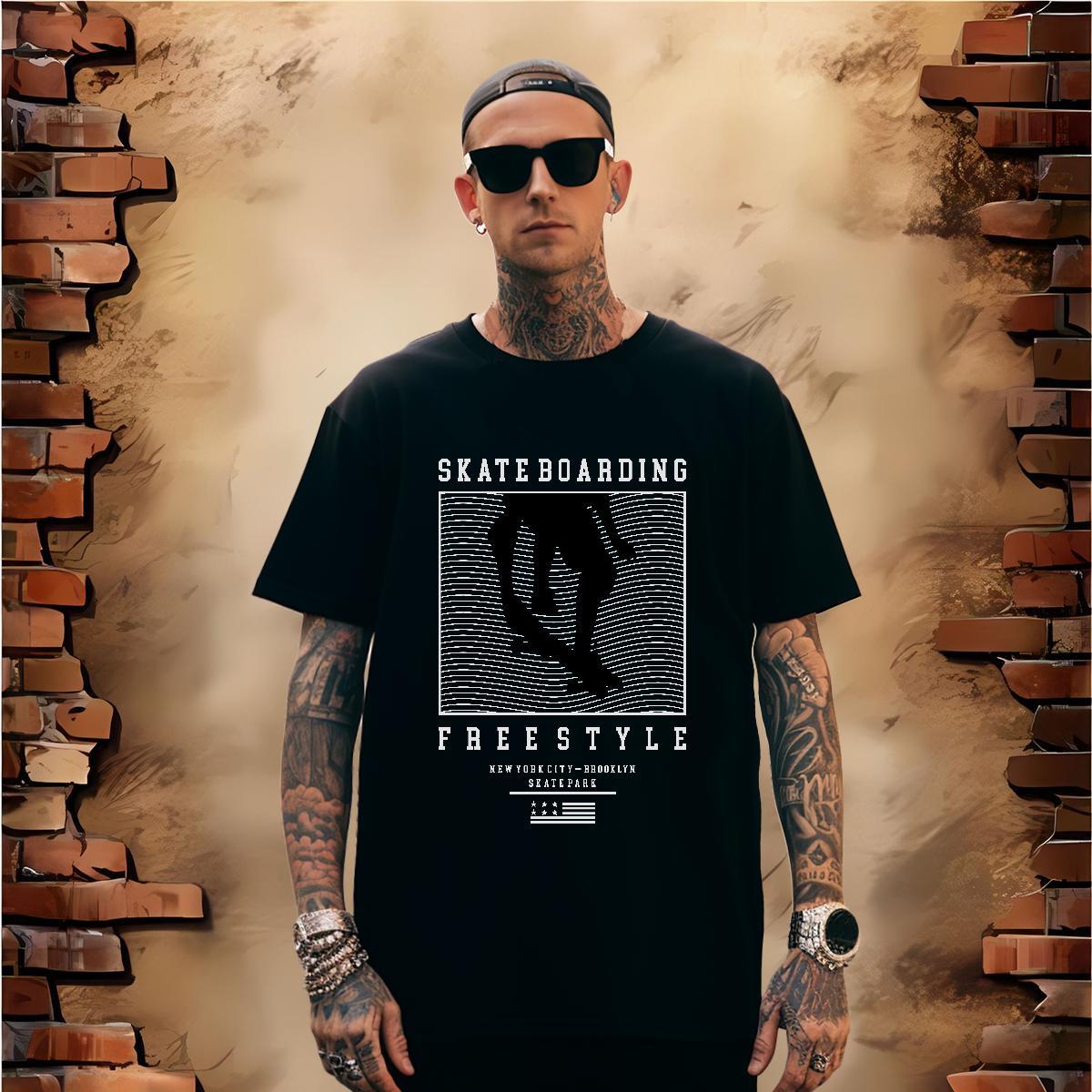 T-Shirts for Men 230g Cotton painting Street Wear Crew Neck DIY Printed Couples T Shirts 2024 Designer Brand Tees Shirts