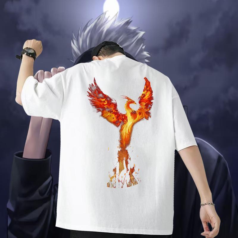 Customized Mens T Shirts 230g 100% Cotton bird Hip Hop Street Clothes Breathable Short Sleeve Cool Design Mens Tshirts Plus Size Custom