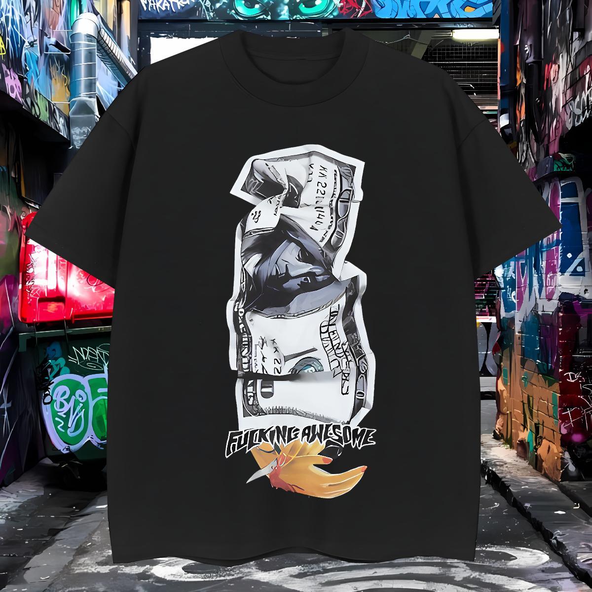 Mens T Shirts 100% Cotton 230g money Sport Short Sleeve Soft Custom Printing Tshirt for Man Woman DIY Customized Cool Design Tee Shirt