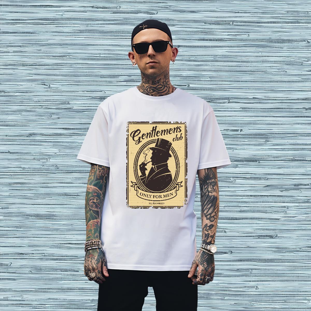 T Shirts Men 230g Pure Cotton portrait Spring Summer O-Neck Short Sleeve DIY Printed Mens Tshirts Casual New Free Shipping Tops