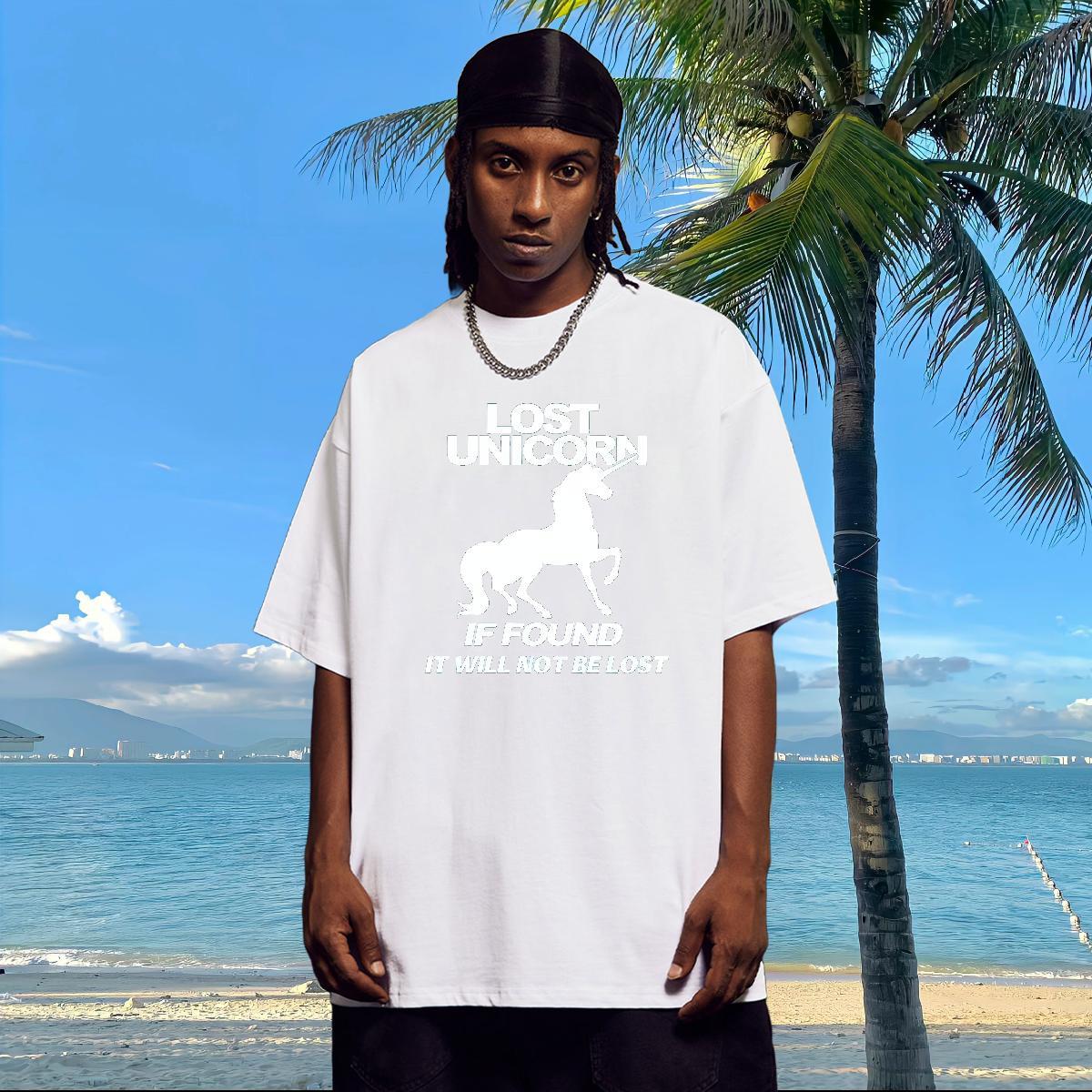 New Arrival T shirt 100% Cotton 230g horse Hip Hop Wear Pure Cotton Cool Design Couples T Shirts Oversized