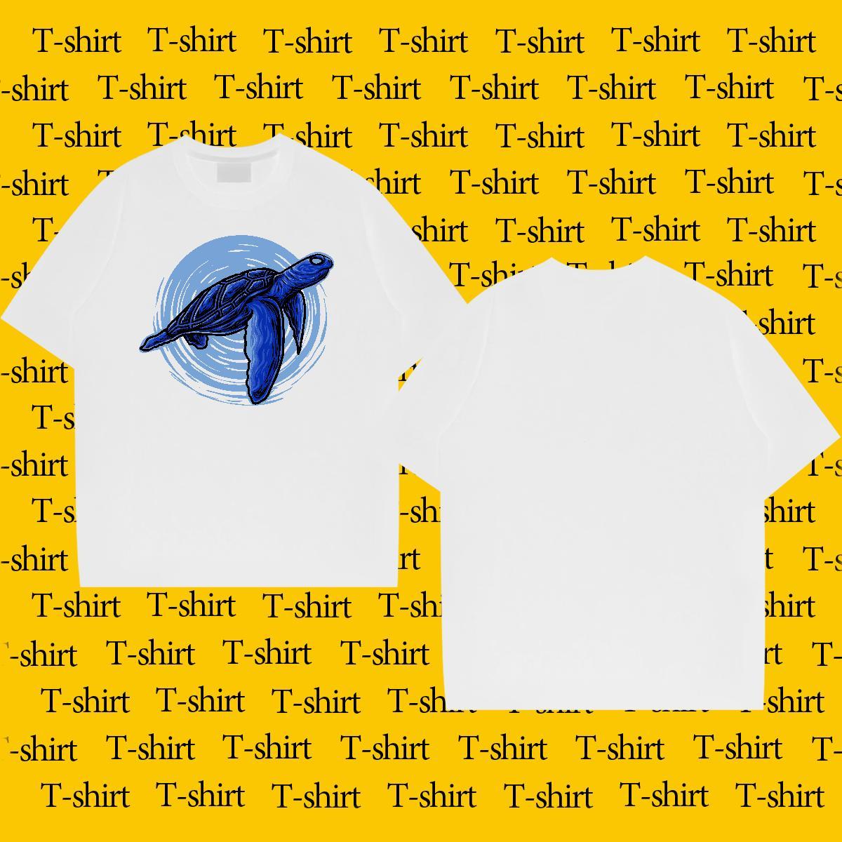 Men T Shirts 230g 100% Cotton tortoise Anime Printing Street Breathable Short Sleeve DIY Printed Mens Tshirts Fashion Design TOP Quality Wear