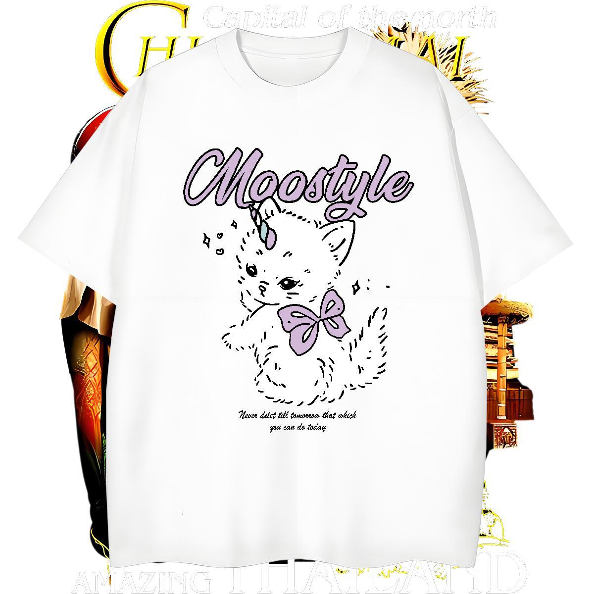 Wholesale Tshirt for Man Woman 230g Pure Cotton cute Mens T Shirts Beach O Neck Short Sleeves Black Oversized Fashion Designer Tee Shirt