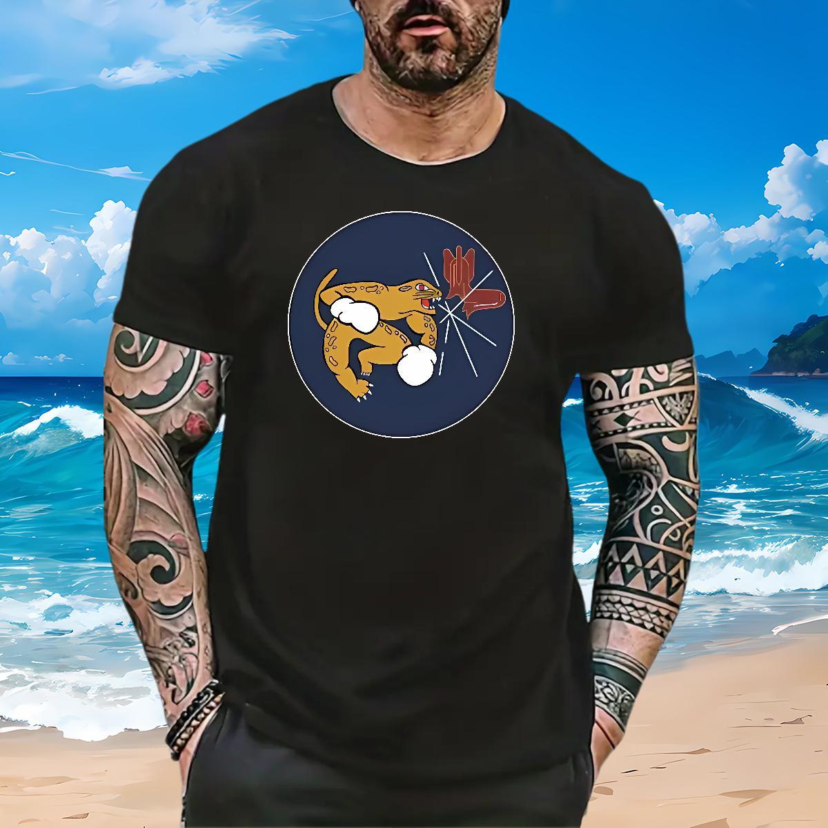 Customized Mens T Shirts 230g 100% Cotton ferocity Street Tops Tees Crew Neck Breathable Designer Men Tops Tees Black White