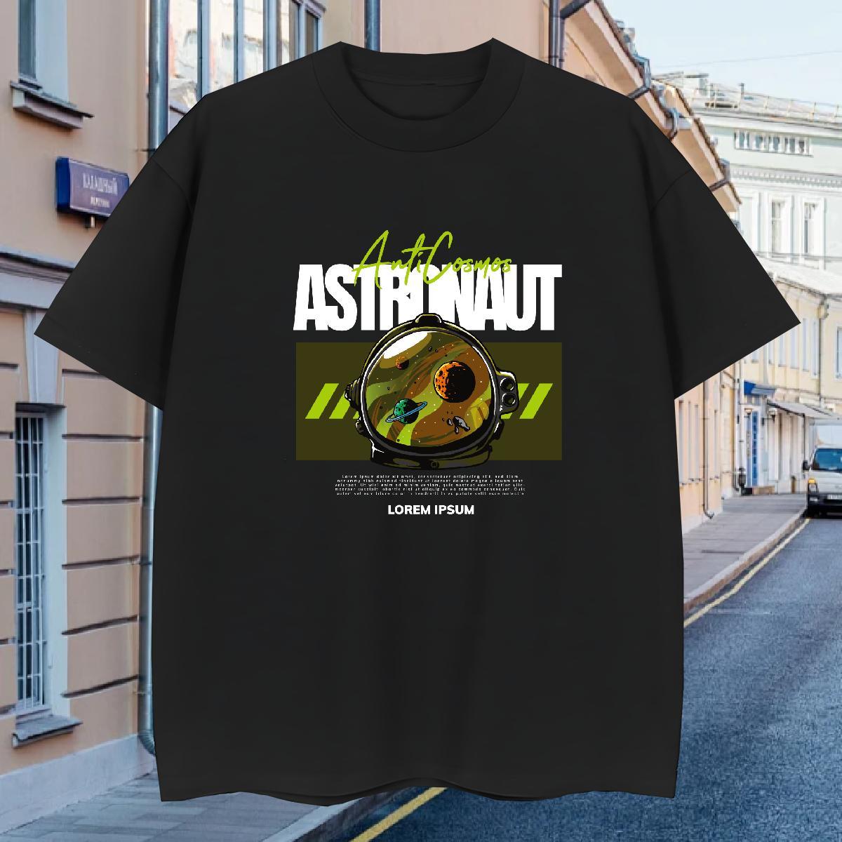 Men T Shirts 230g Pure Cotton planet Sports Casual Round Neck Short Sleeve Custom Print Oversized Men Tees 2024 Comfortable Polos