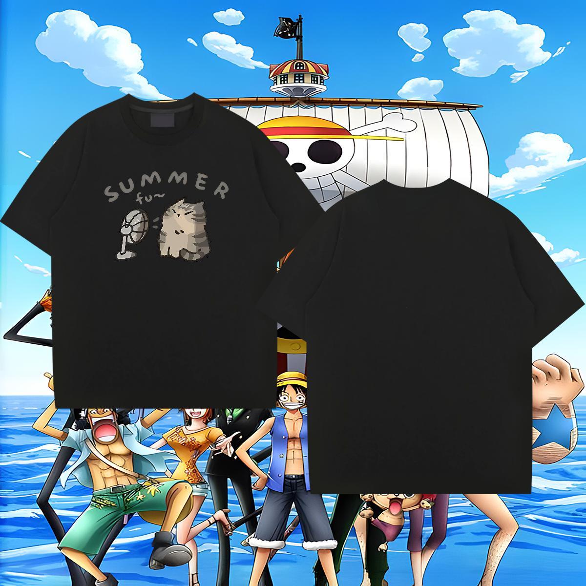 Loose Mens Tshirts 230g 100% Cotton Casual Daily Wear cat Customized Print Breathable Crew Neck Classic Casual Men T Shirts Tops Shirt