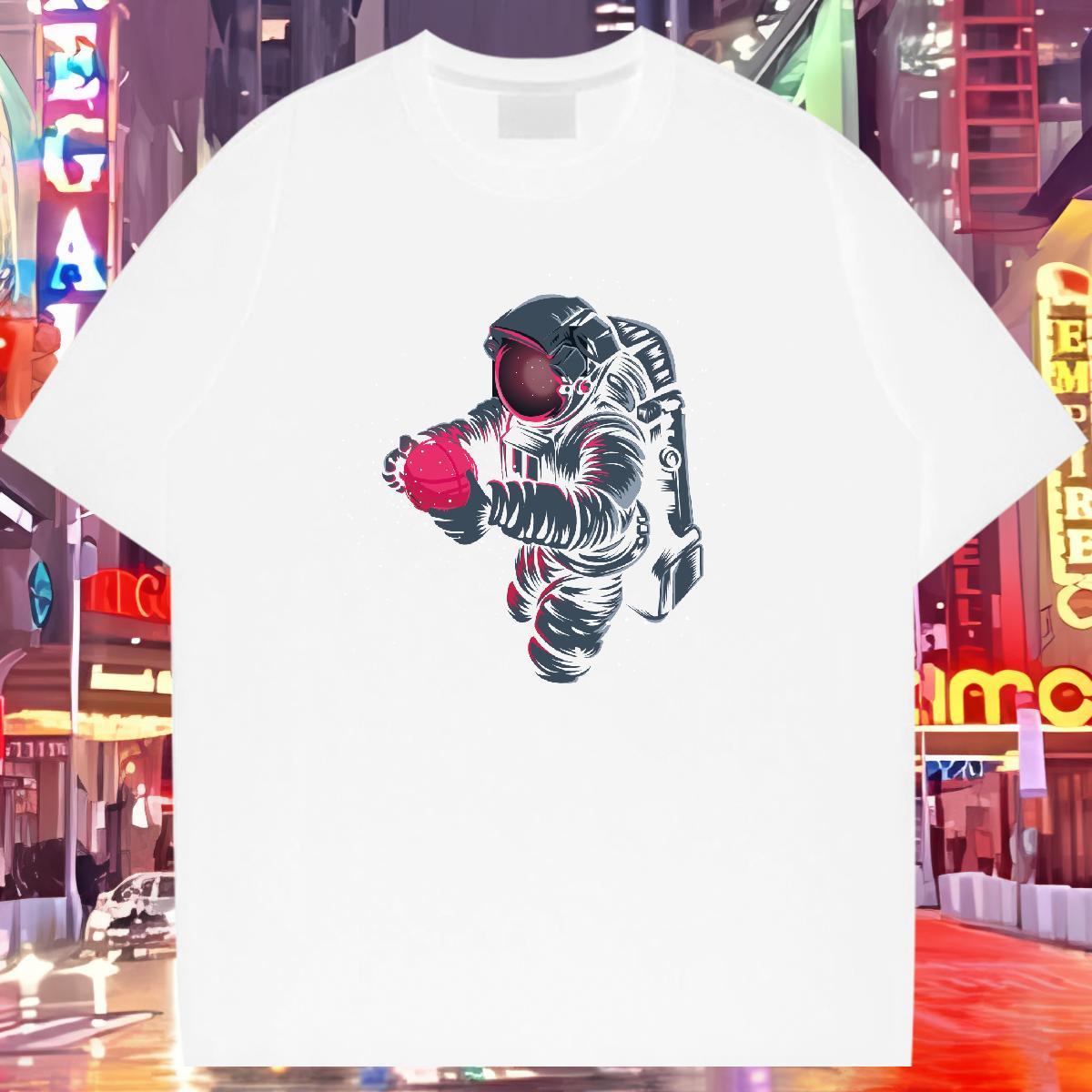 T Shirts Men 230g 100% Cotton universe Sports Casual Short Sleeve Soft Oversized 3XL 4XL Mens Tshirts New Arrival Cool Tops Shirt