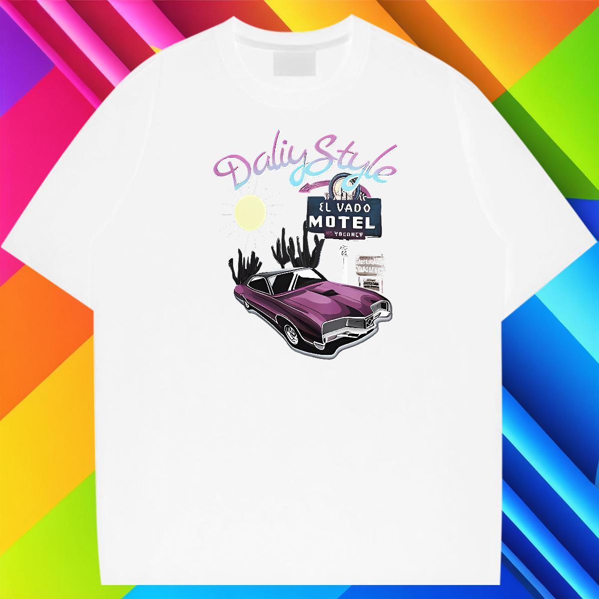 TOP Quality Men Clothes T-Shirt 230g 100% Cotton Sport car Black White Short Sleeve Soft Stylist Men T Shirts Tops