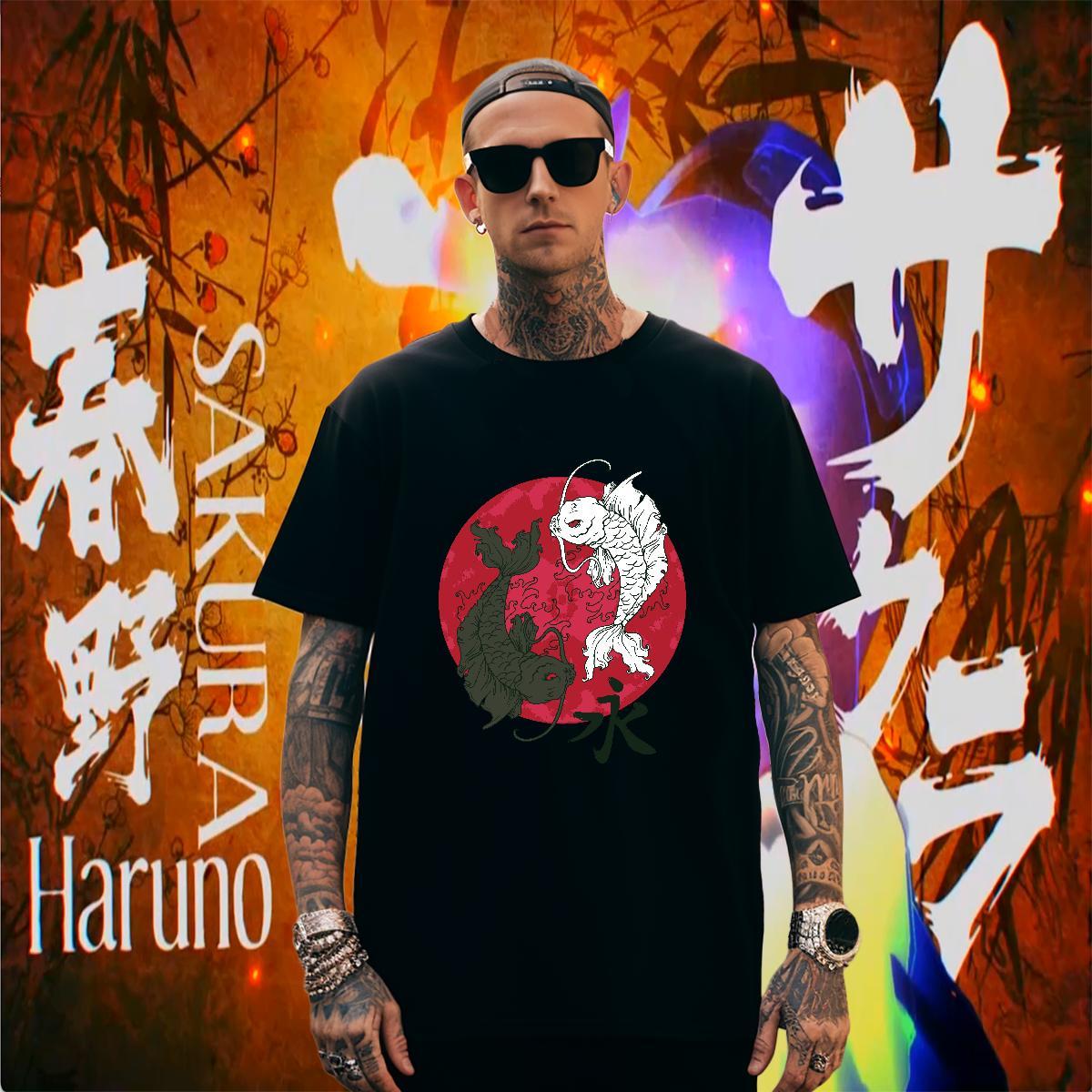 Mens T Shirts 230g Cotton fish Casual Daily Wear O Neck Short Sleeves DIY Men Tops Tees Free Shipping Wholesale Tees Shirts