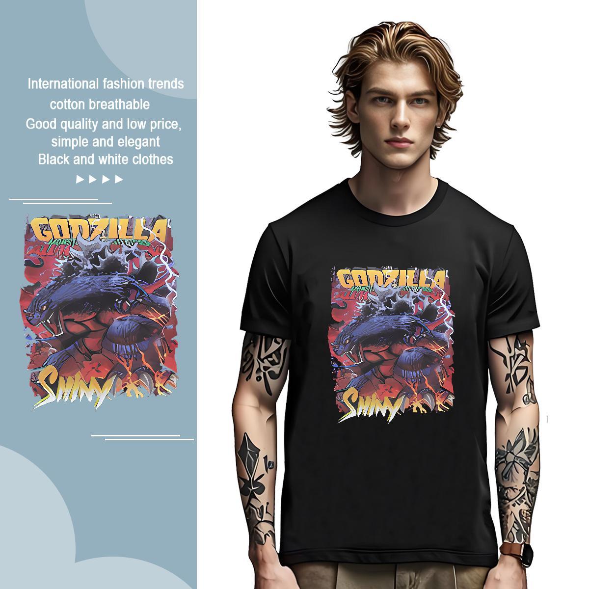 Mens T Shirts 100% Cotton 230g leopard Spring Summer Breathable Short Sleeve DIY Men Clothes T-Shirt Fashion High Quality Clothings