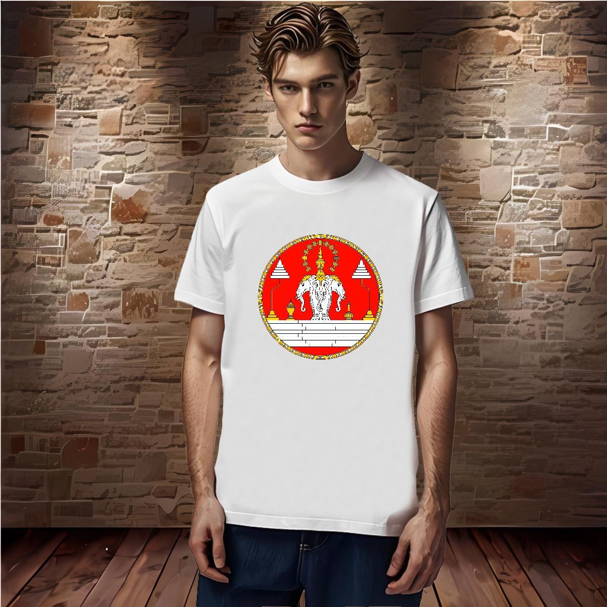 2024 DIY Mens T Shirts 230g 100% Cotton elephant Casual Beach Wear Breathable Crew Neck Comfortable Men Tops Tees Cartoon Printing L-4XL