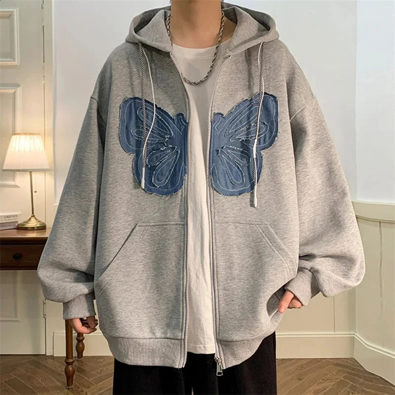 Lamuusaa Grunge y2k Hoodie Women Zip Up Long Sleeve Hooded Sweatshirt Jacket with Pockets Fairycore Clothes 240806