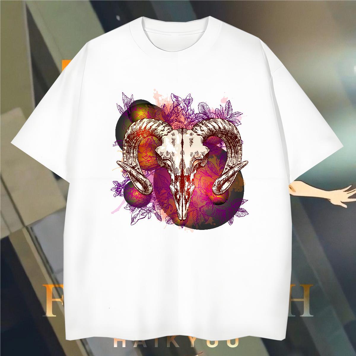 T shirt 230g Cotton sheep Casual Beach O-Neck Short Sleeve Custom Print Plus Size Men Tshirts Classic Casual Cool Design Tops Shirt