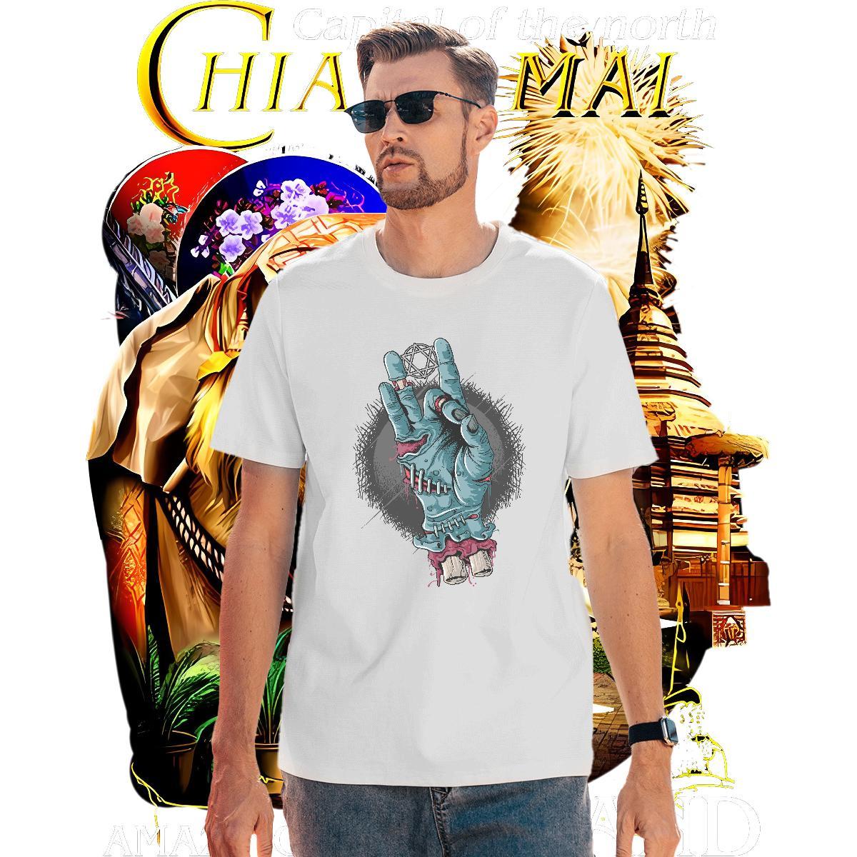 Popular Tshirt for Man Woman 230g 100% Cotton Halloween Mens T Shirts Casual Breathable Short Sleeve Plus Size Custom Designer Fashion Tees Shirts