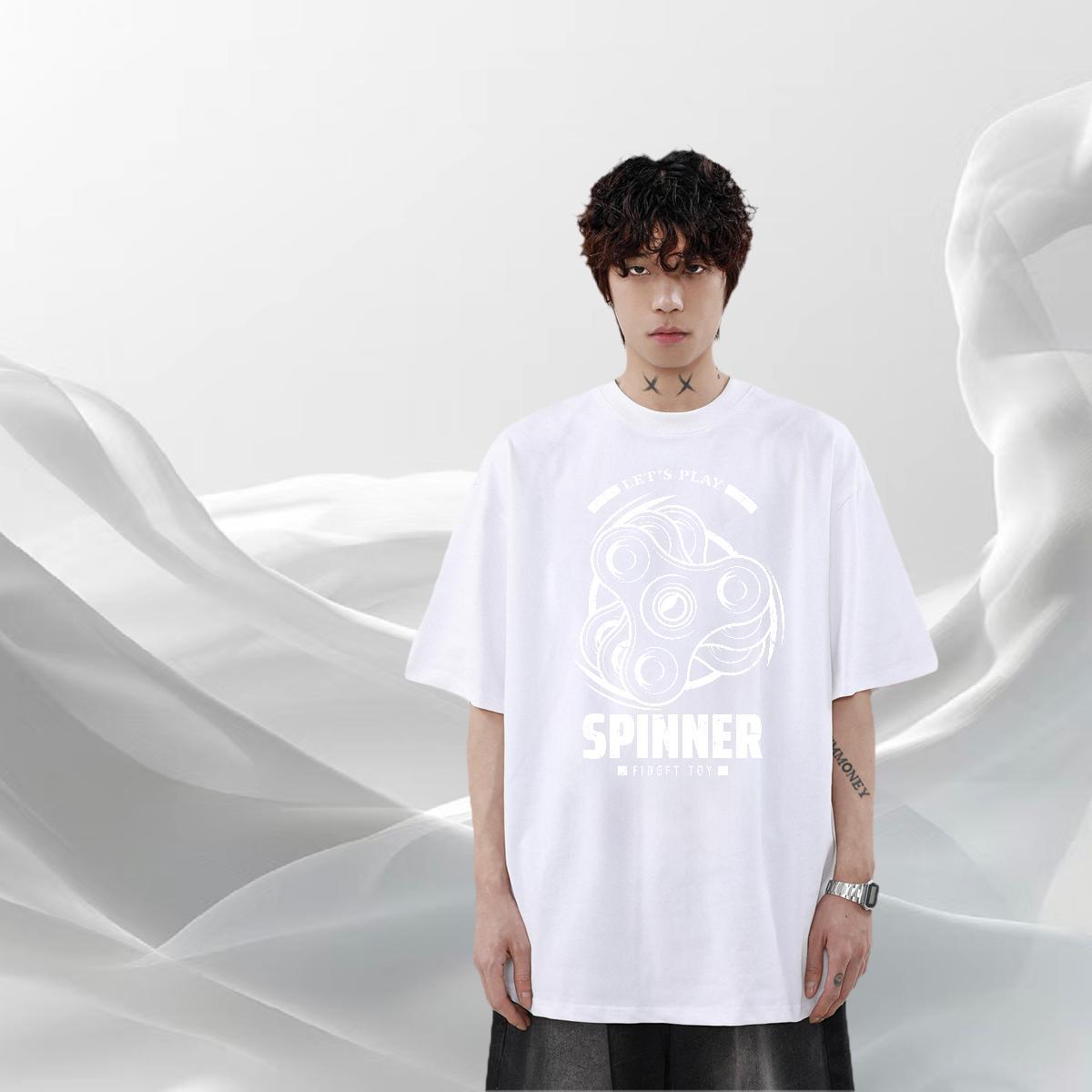 Unisex Men Clothes T-Shirt 230g Cotton Beach tool Anime Breathable Short Sleeve DIY Customized T-Shirts for Men Tees Shirts