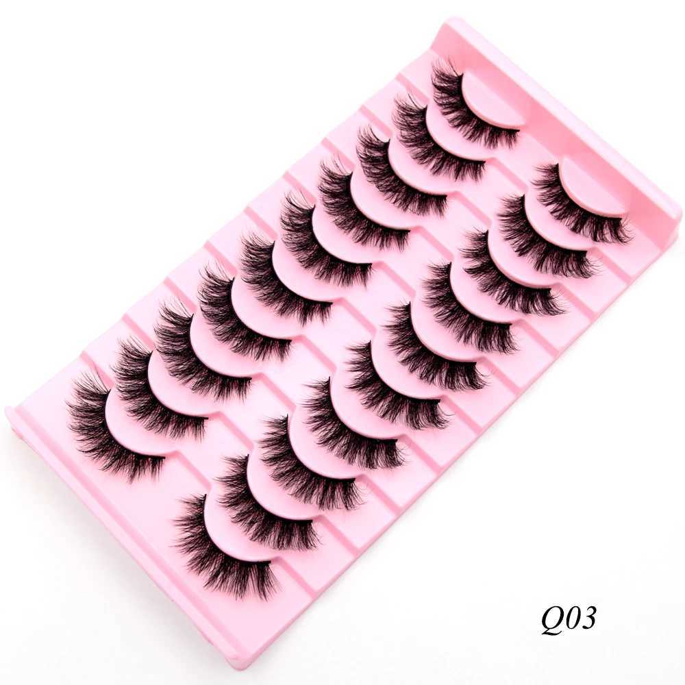 Visofree 3/10 pairs of artificial mink eyelashes makeup eyelashes thick fake Cils natural eyelash extensions handmade fake eyelashes W240803