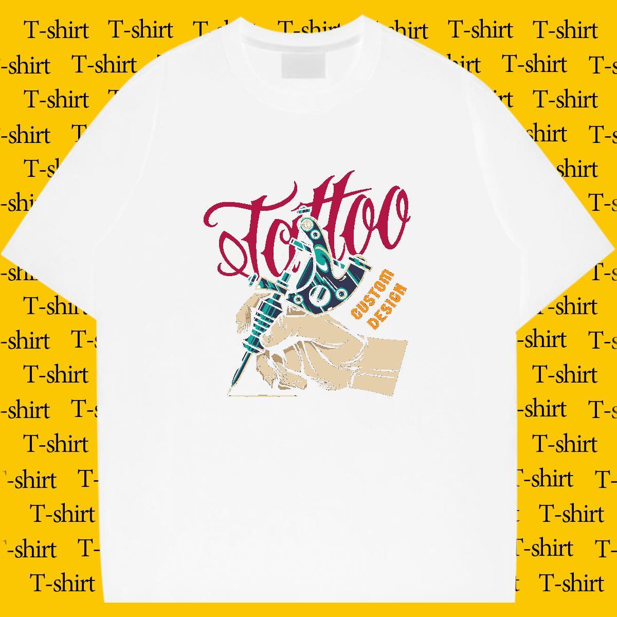 Classic Tshirts 100% Cotton 230g Spring Summer tool Customized Print Short Sleeve O-Neck Brand T-Shirts Tops Tees