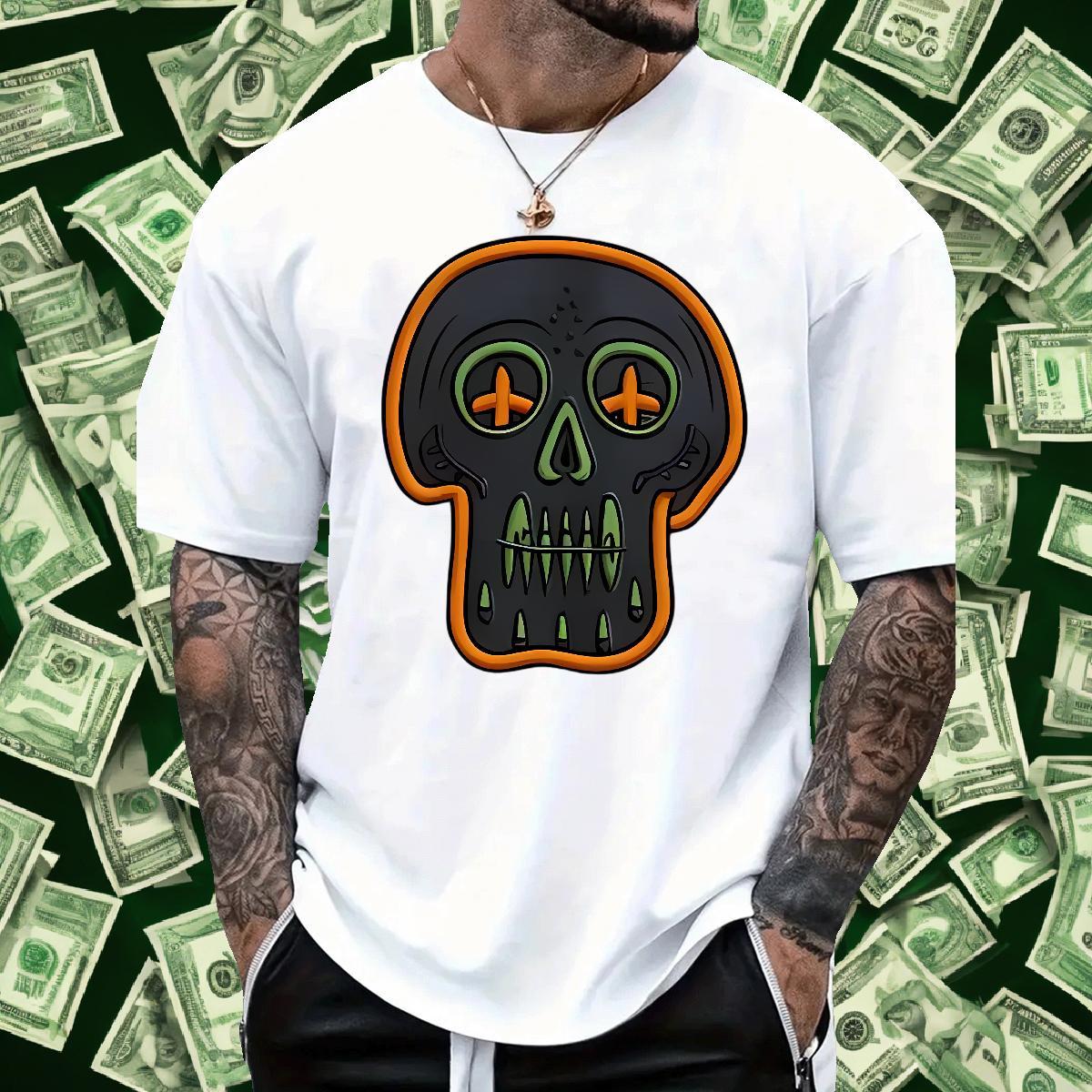 Designer T-Shirts for Men 230g 100% Cotton halloween Casual Daily Wear Clothes Breathable Soft Free Shipping Mens Tshirts Asian Size