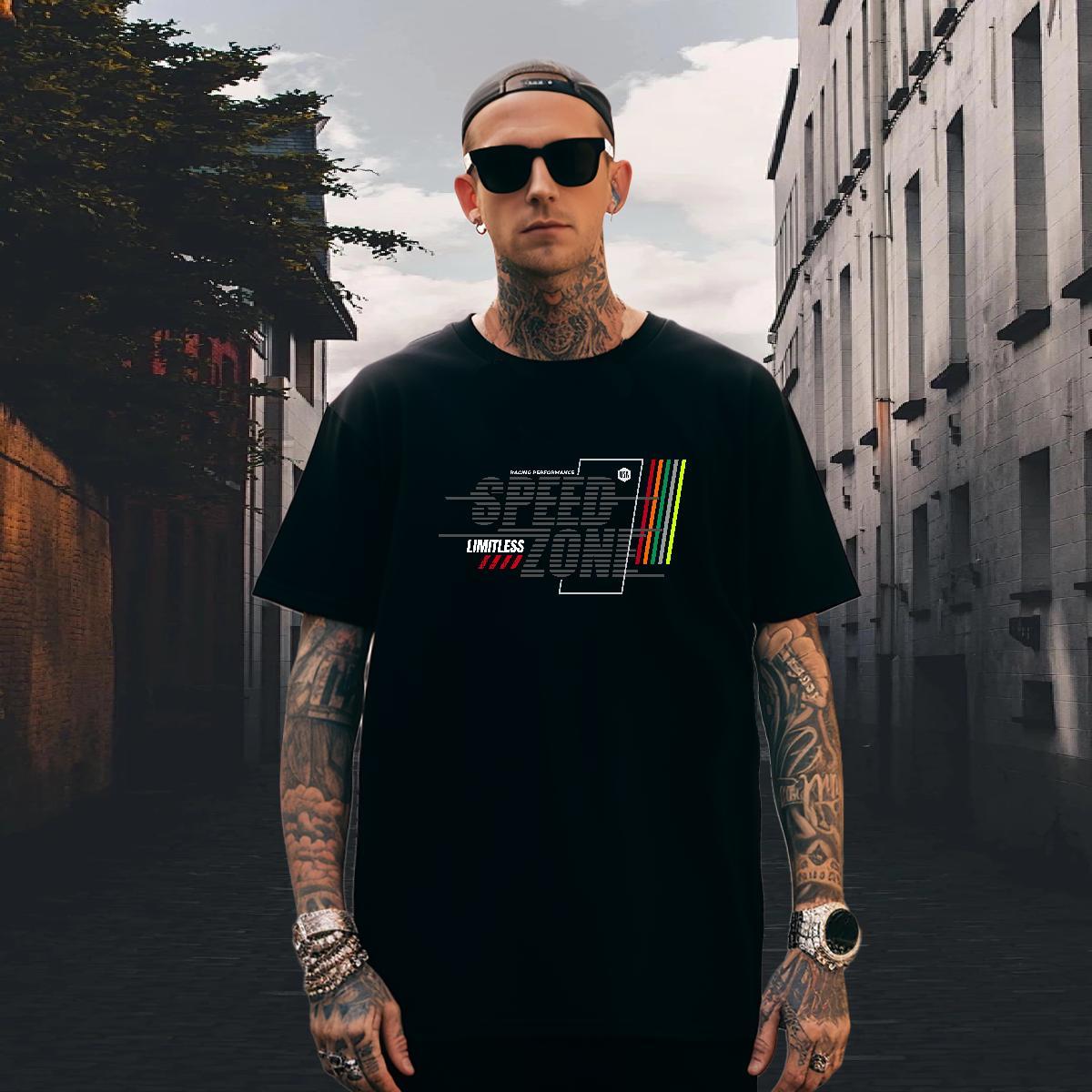 Free Shipping Men Tops Tees 100% Cotton 230g Beach letter Floral Print O Neck Short Sleeves Customized Mens T Shirts Clothes