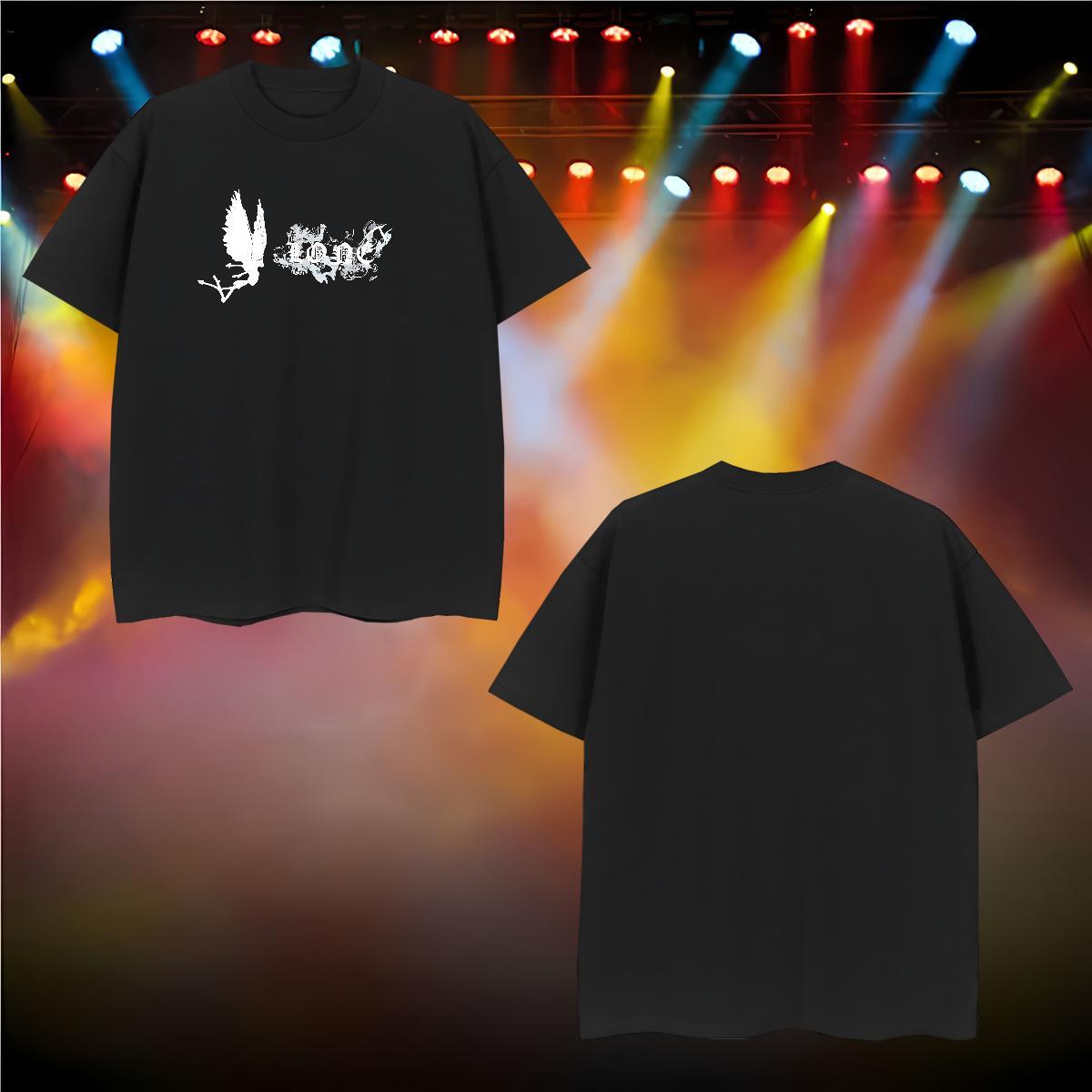 Loose Fit Men Clothes T-Shirt 100% Cotton 230g Butterfly Mens T Shirts Street Wear Round Neck Short Sleeve Oversized 4XL Casual New Tee Shirt