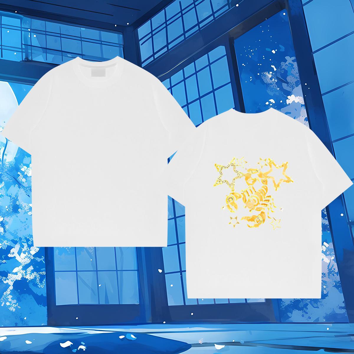 DIY Customized Men T Shirts 230g 100% Cotton scorpion Hip Hop Street Clothings Breathable Soft Cool Mens Tshirts Customized Print