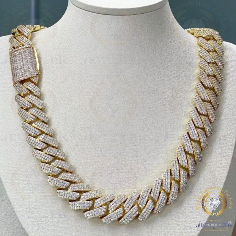 necklace moissanite chain designer jewelry cuban link chain Iced Out Pass Diamond Tester vvs Moissanite Jewelry chains