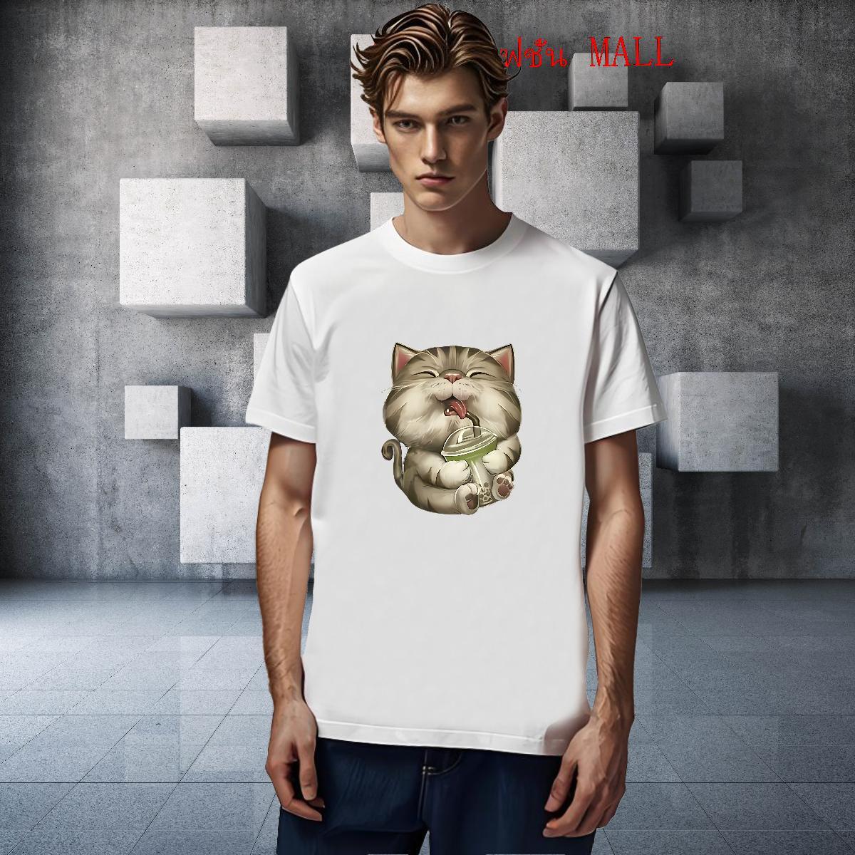 Cool Design Men Tops Tees 100% Cotton 230g Sport cat Oversized 3XL 4XL Pure Cotton 2024 DIY Man T Shirts Tshirts