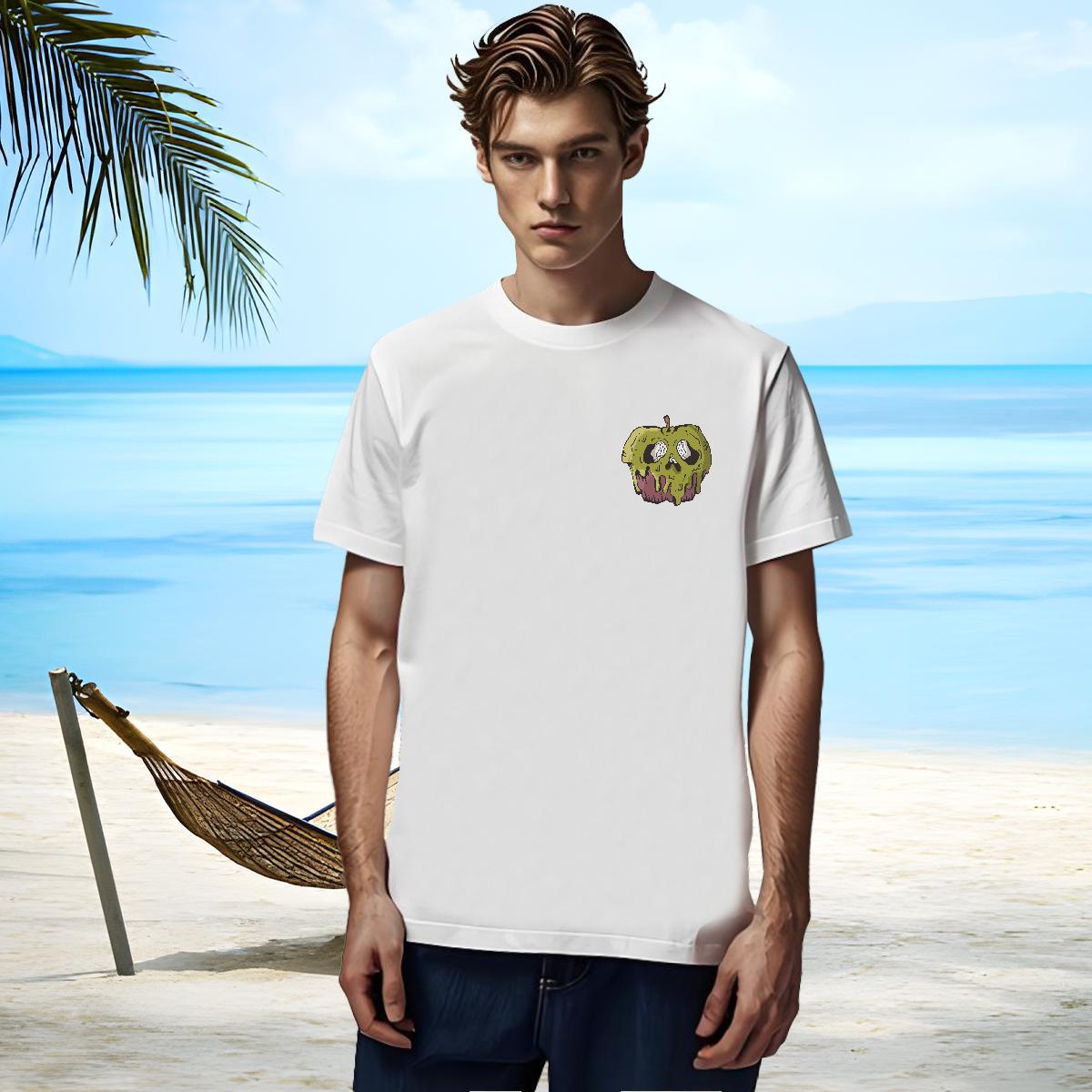 Cool Design Men Tops Tees 230g Pure Cotton rot apple T Shirts Men Street wear Hip Hop Crew Neck DIY Anime Customized Clothes