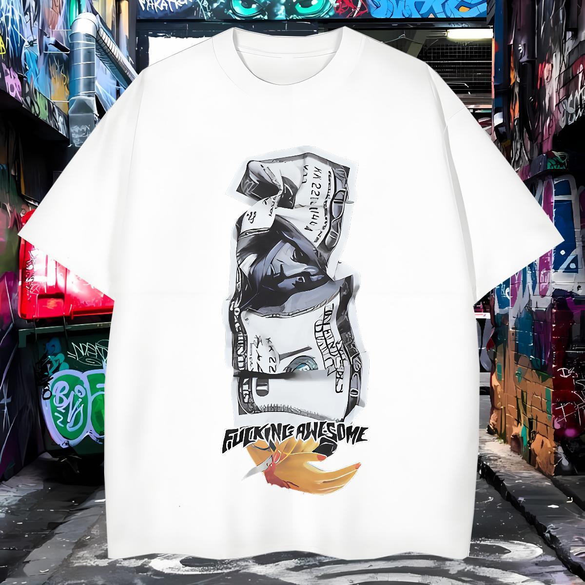 Mens T Shirts 100% Cotton 230g money Sport Short Sleeve Soft Custom Printing Tshirt for Man Woman DIY Customized Cool Design Tee Shirt