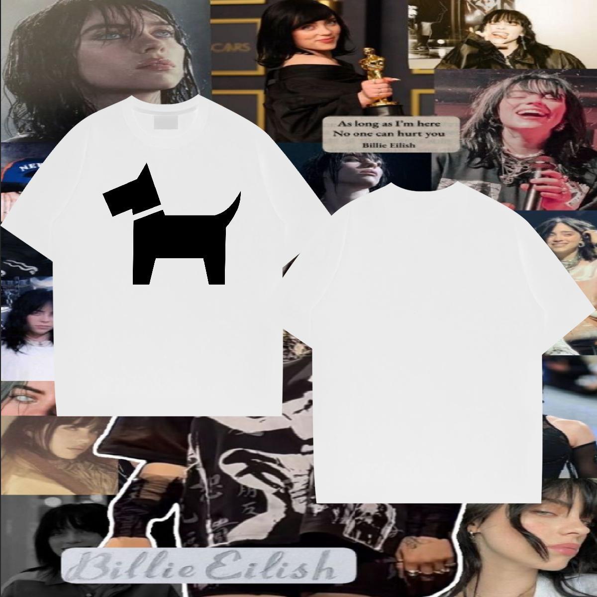 Fashion Design Mens T Shirts 230g 100% Cotton Dog Street wear Hip Hop Top Tees Breathable Crew Neck Free Shipping Tshirt for Man Woman Graphic
