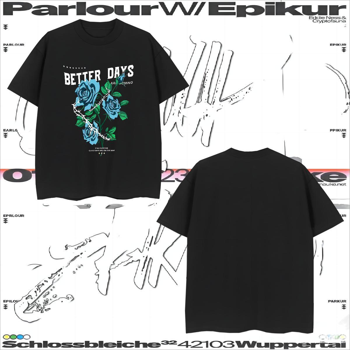 T Shirt For Man 100% Cotton 230g ROSE Casual Beach Breathable Short Sleeve Custom Big Size Men Tshirts DIY Customized High Quality Wear