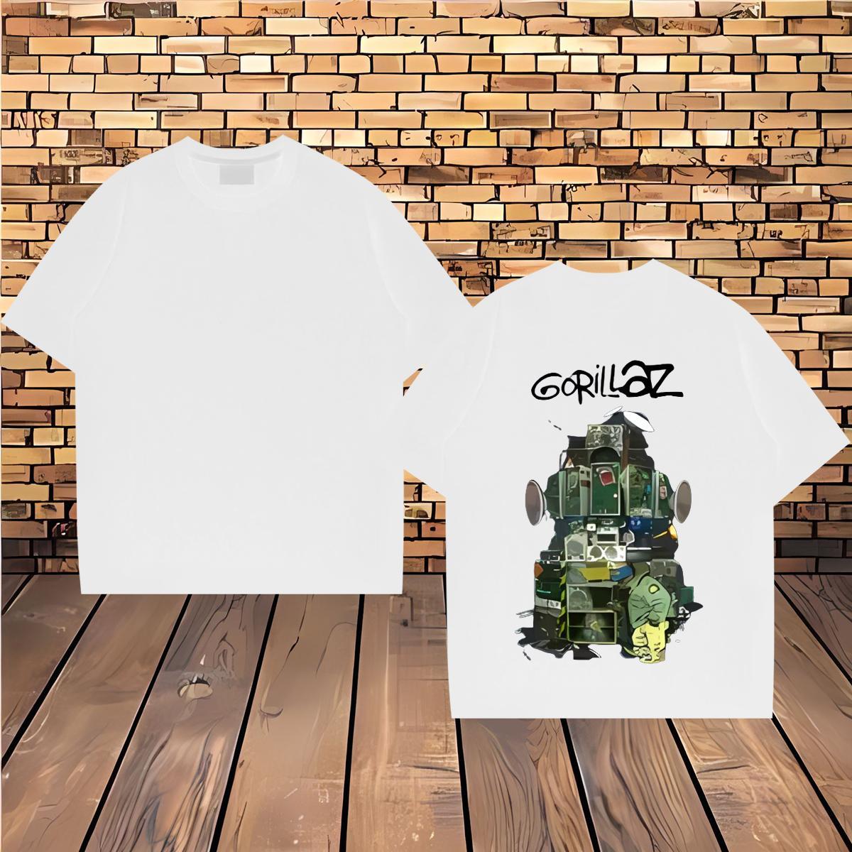 Free Shipping Man T Shirts robot Tshirts 230g 100% Cotton Beach Loose Fit Custom Anime Breathable Soft Mens Tshirts