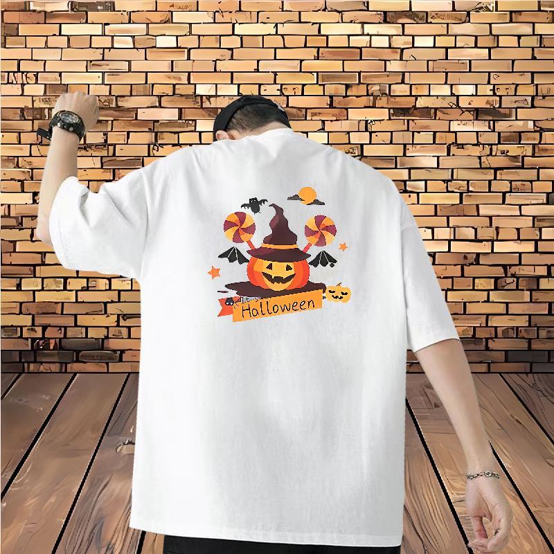 Classic T-Shirts for Men 230g 100% Cotton candies Daily Outfit Tees Breathable Short Sleeve Loose Men Clothes T-Shirt White Plus Size