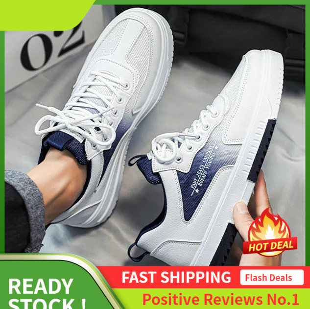 Casual Ddmysports Men Breathable Mesh Board New Fashion Eightened Versatile White Shoes Blue Free Shipping Outdoor