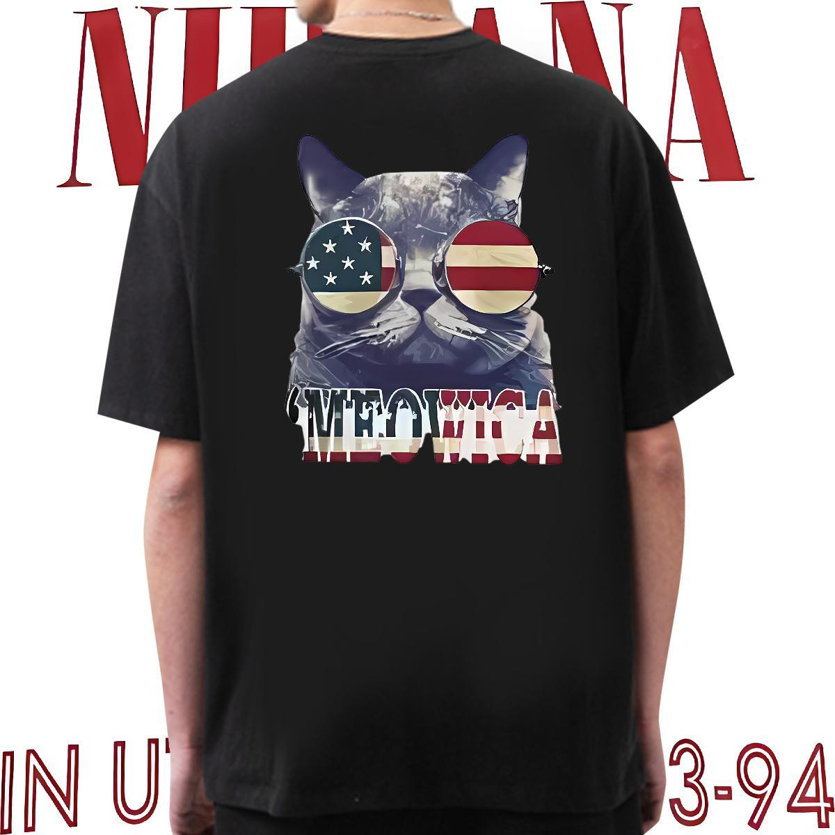 2024 Summer T-Shirts for Men 230g Cotton cat Street Polos Breathable Designer Tshirts DIY Logo Oversized
